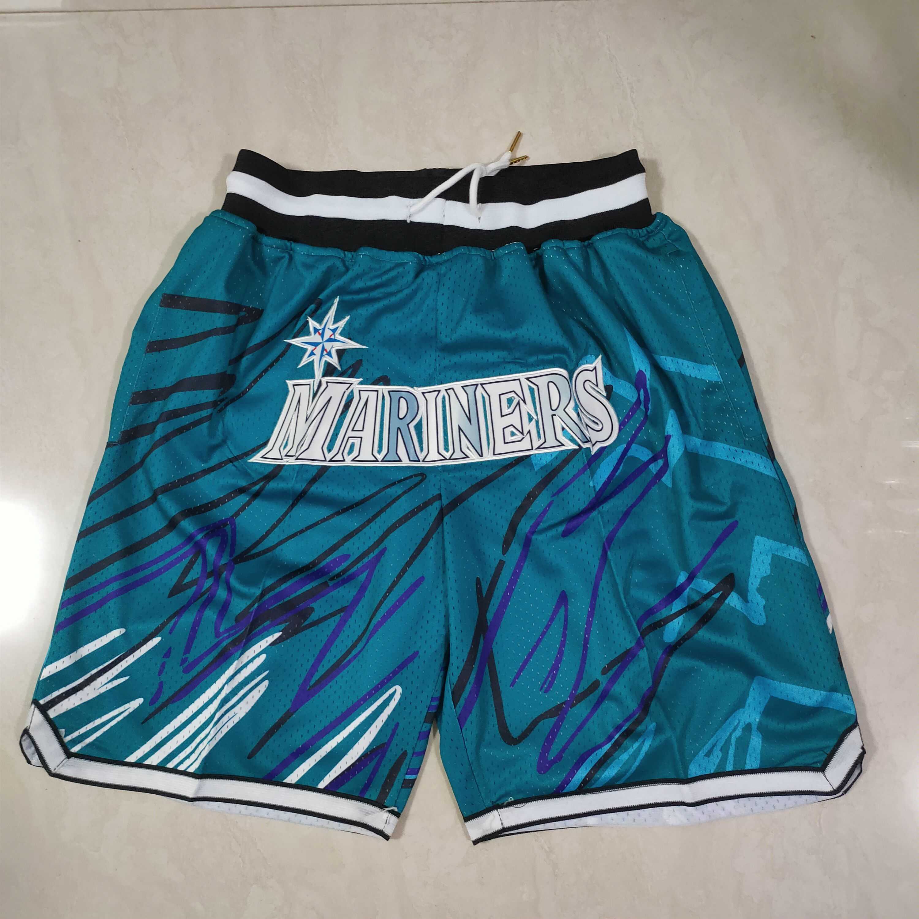 Men MLB Seattle Mariners Green Shorts Men MLB Seattle Mariners Green Shorts